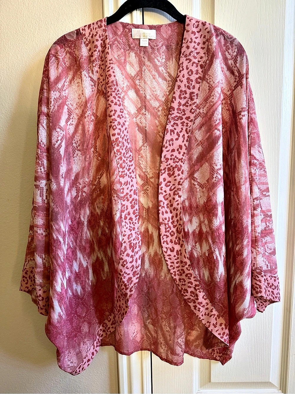 Belle by Kim Gravel Sheer Printed Kimono Cover-Up – XS/S